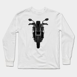 Grey GSX S1000 Front View Illustration Long Sleeve T-Shirt